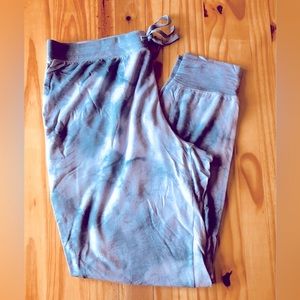 Rachel Zoe Woman’s Tie Dye Joggers Elastic Waist Drawstring Pants Sz L